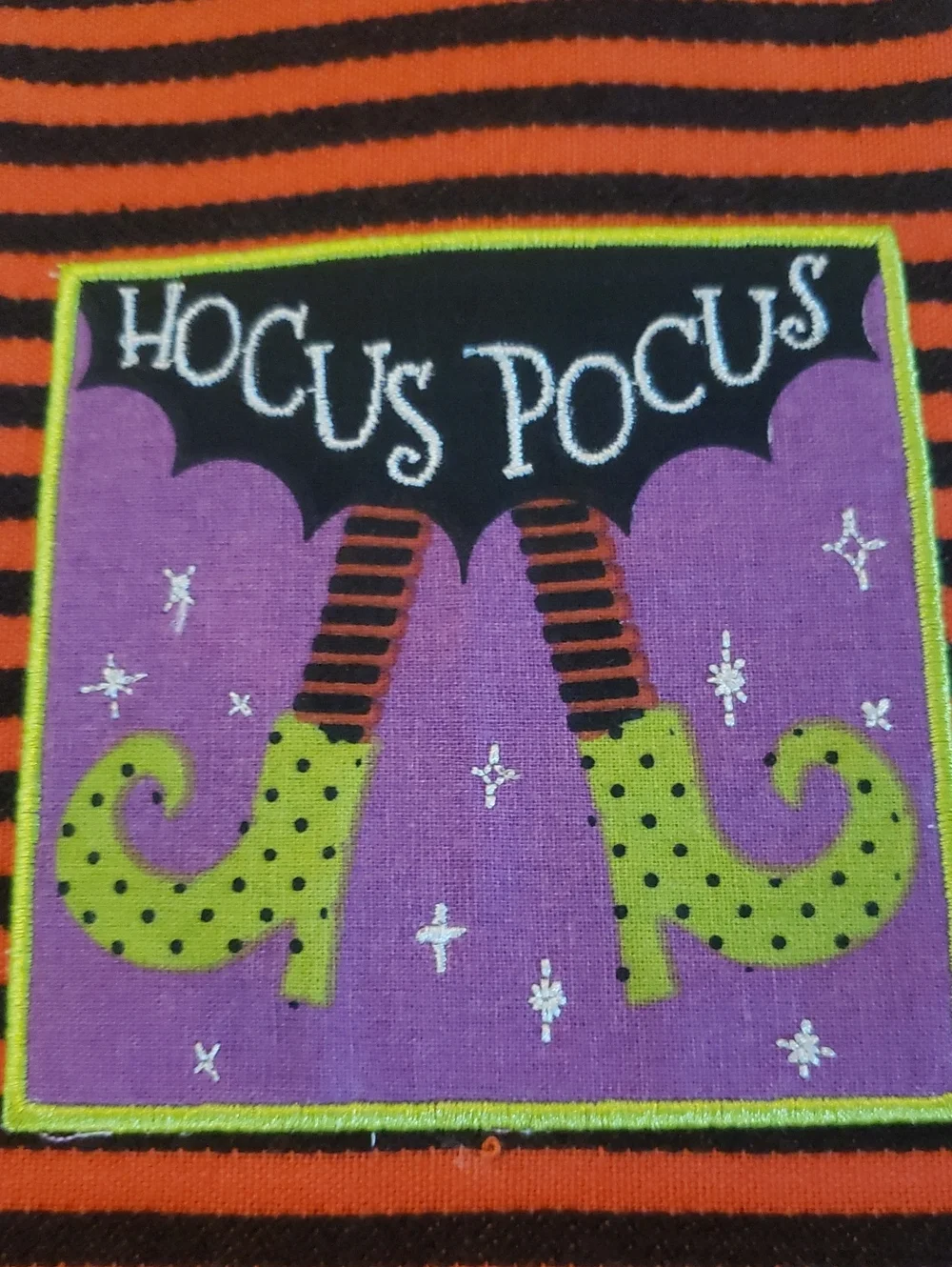 Design Imports Hocus Pocus Orange & Black Striped Kitchen Towels - Set of 2